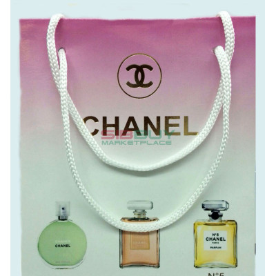 Подарочный набор пакет Шанель (Chanel) 3x15 мл