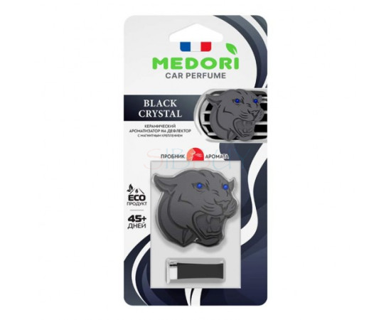 Купить недорого Аромат для автомобиля Меловой авто-парфюм на дефлектор Medori Black Crystal