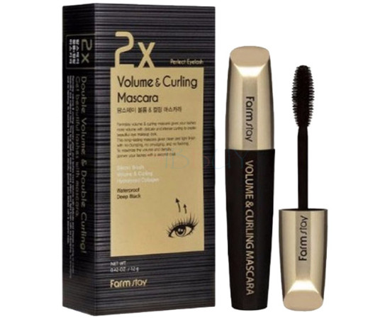 Купить недорого Тушь для ресниц FarmStay Volume & Curling Mascara 12 мл объем и подкручивание