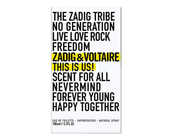 Купить недорого Аромат Zadig & Voltaire This is Us! Туалетная вода