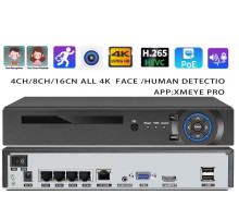 Цифровой (NVR) видеорегистратор 4 каналов c POE